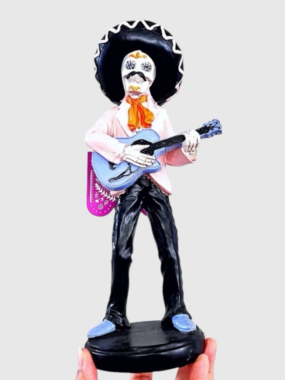 Dia De Los Muertos Day of the Dead Skeleton Guitarist Decorative Figurine